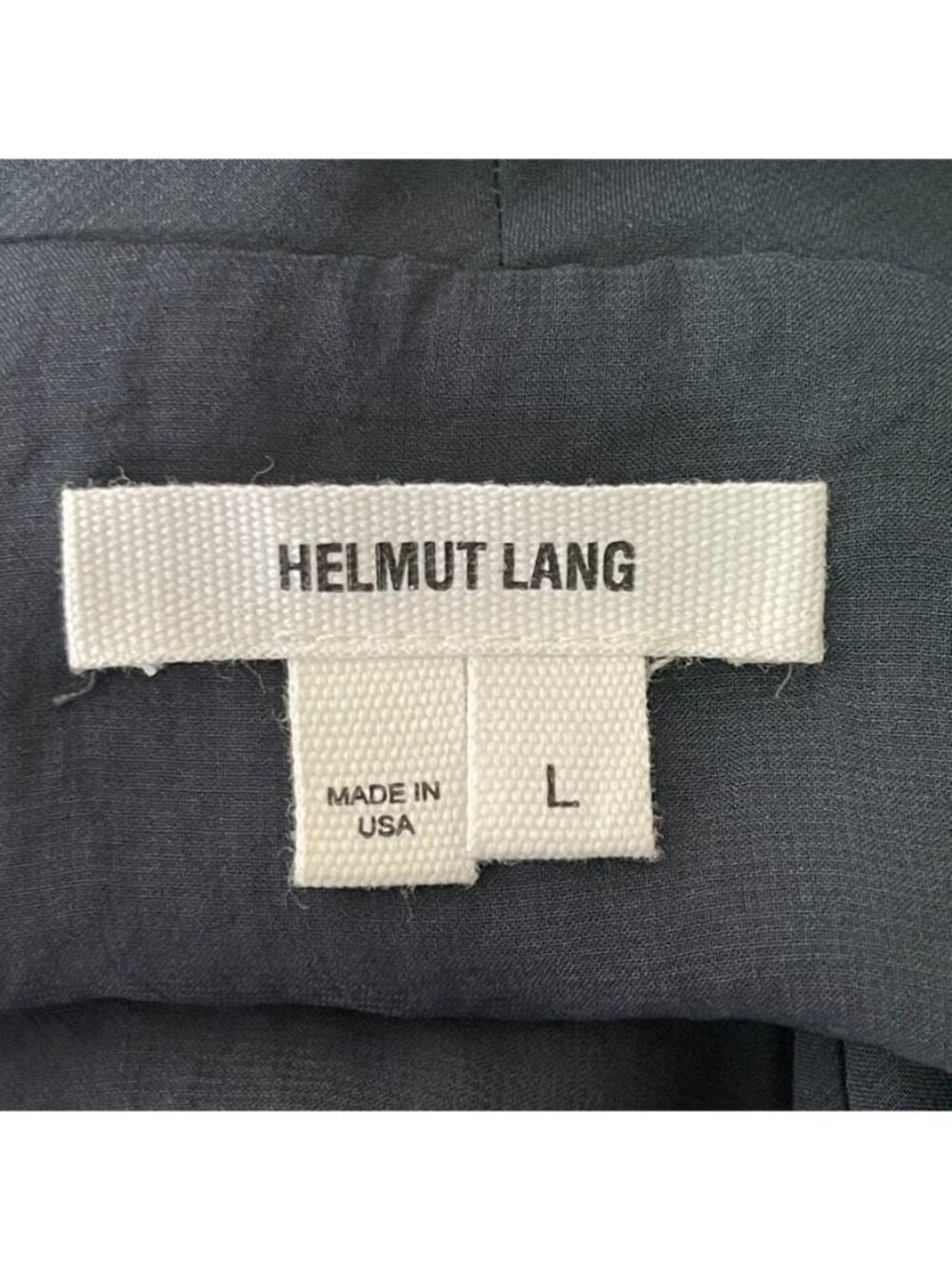 Helmut Lang Sheer Draped Morse Wrap Blouse Blue Grey Asymmetric Top Women's L - Picture 10 of 12